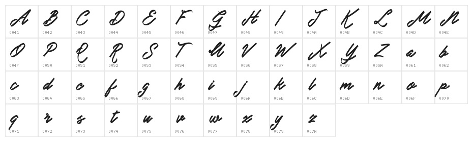 Doglas FREE Character Map
