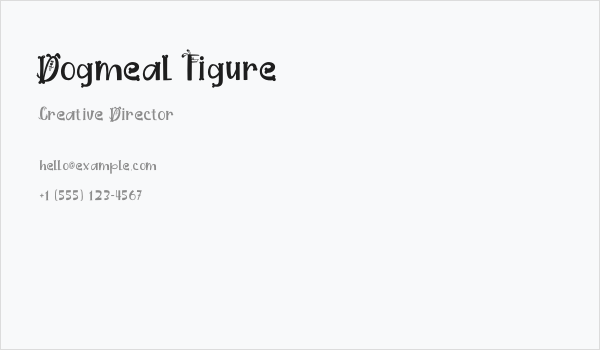 Dogmeal Figure Business Card