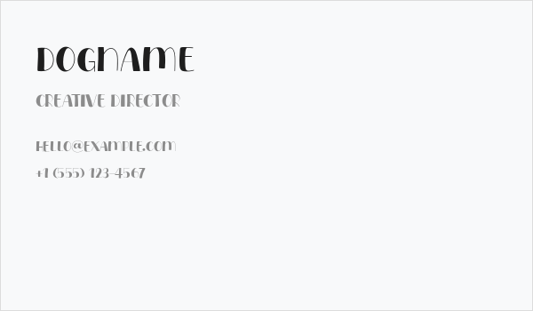 Dogname Business Card