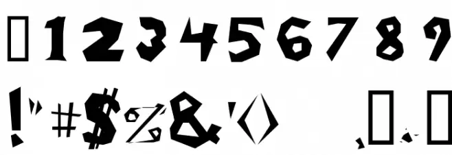 Dogs on Mars? Font OTHER CHARS