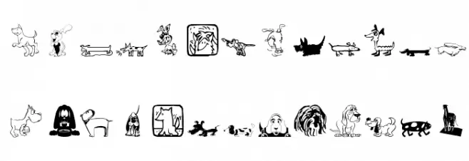 DogsDogs Schriftart Groß