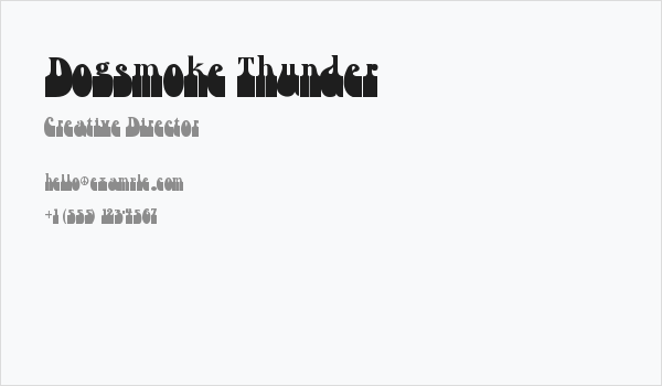 Dogsmoke Thunder Business Card