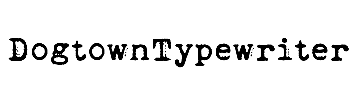 Dogtown Typewriter  Скачать бесплатные шрифты