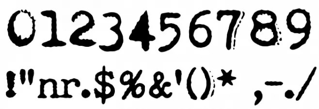 Dogtown Typewriter Font OTHER CHARS
