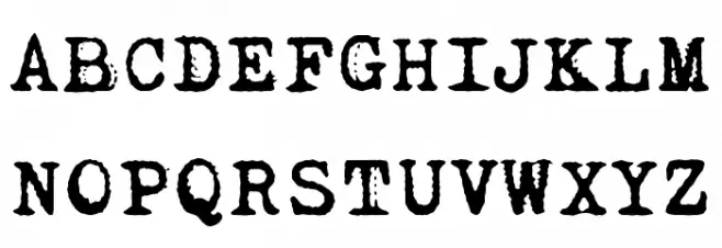 Dogtown Typewriter Schriftart Groß