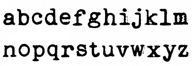 Dogtown Typewriter Font LOWERCASE