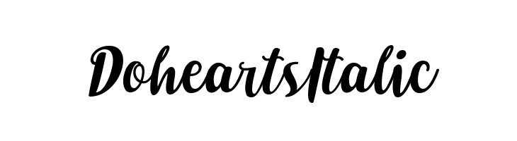 Dohearts Italic  免费字体下载