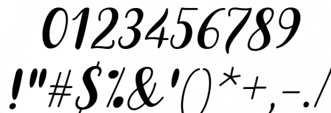 Dohearts Italic Font OTHER CHARS