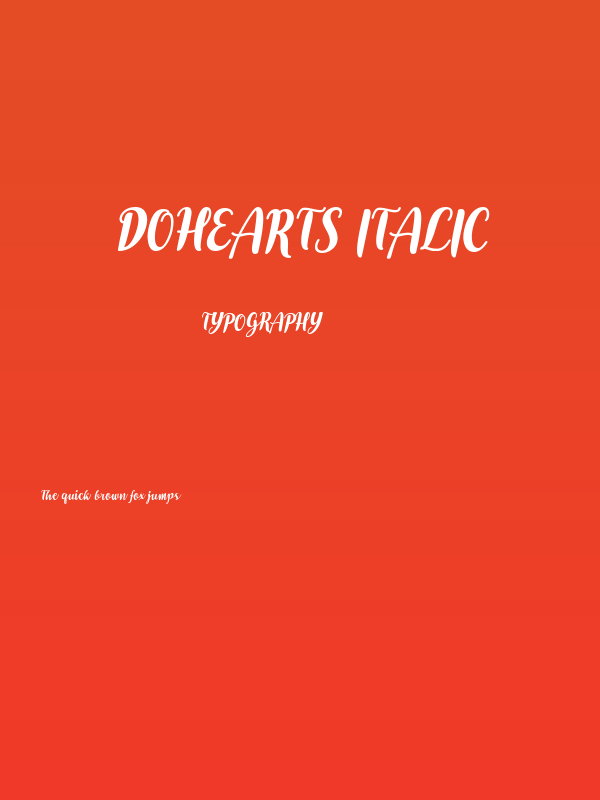 Dohearts Italic Poster