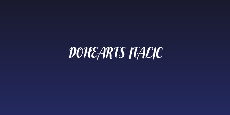 Dohearts Italic Social Header