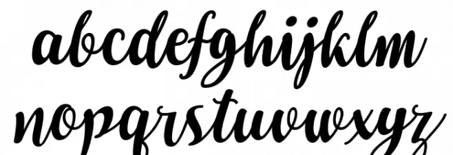 Dohearts Italic फ़ॉन्ट लोअरकेस