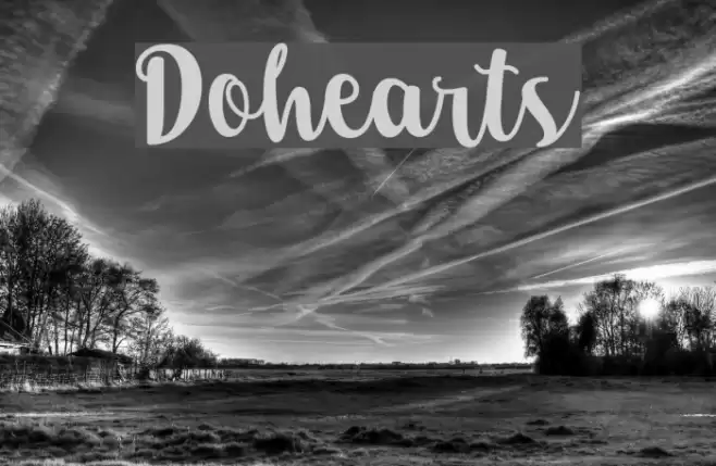 Dohearts Font examples