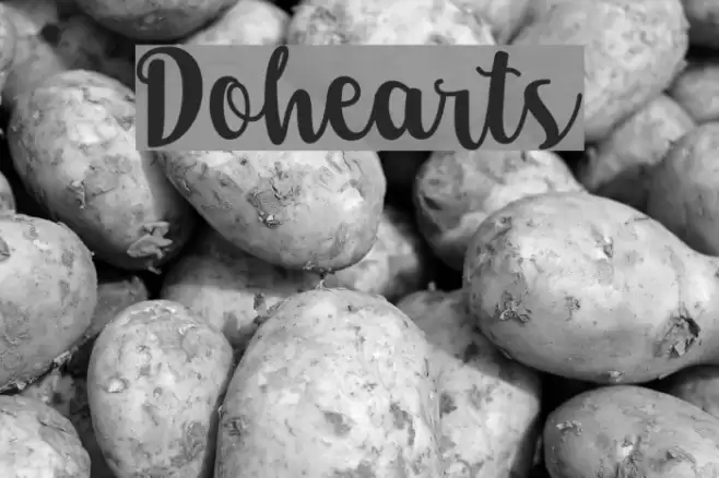 Dohearts Font examples