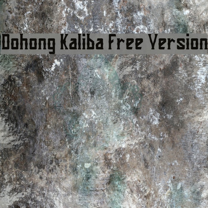 Dohong Kaliba Free Version Font examples