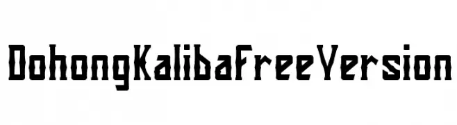DohongKalibaFreeVersion  baixar fontes gratis
