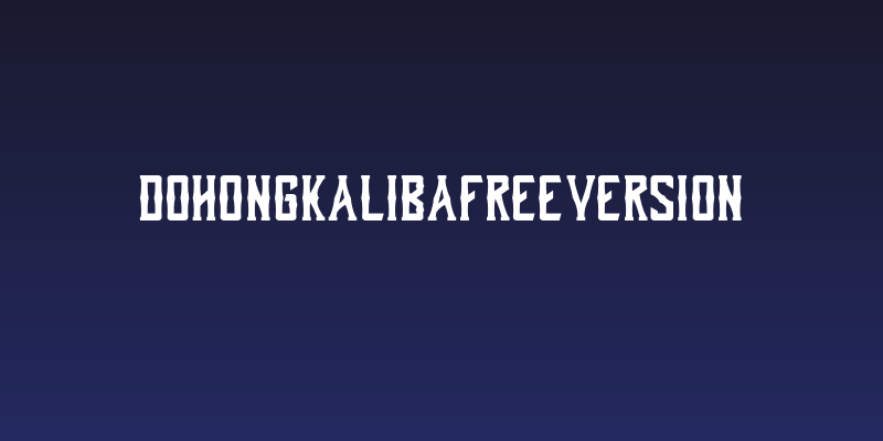 DohongKalibaFreeVersion Social Header