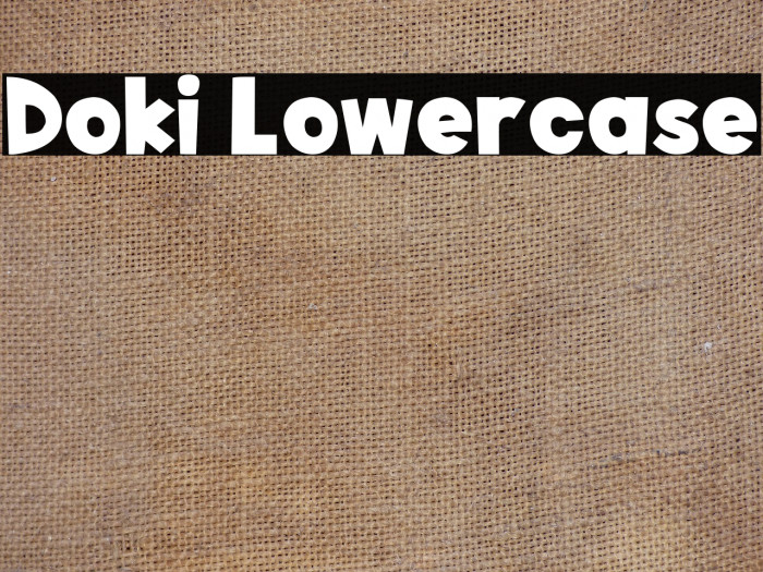 Doki Lowercase Font examples