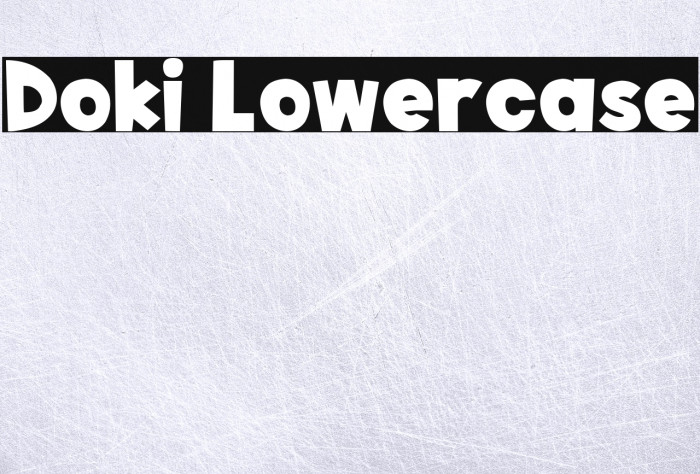 Doki Lowercase Font examples