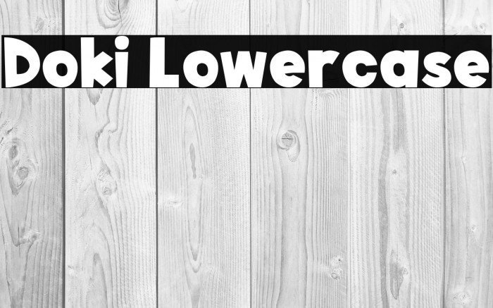 Doki Lowercase Font examples