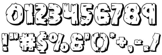 Dokter Monstro 3D Font OTHER CHARS