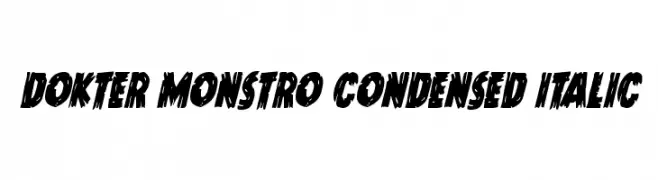 Dokter Monstro Condensed Italic  Fuentes Gratis Descargar