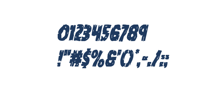 Dokter Monstro Condensed Italic Other Characters