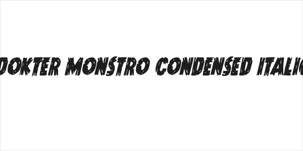 Dokter Monstro Condensed Italic Logo