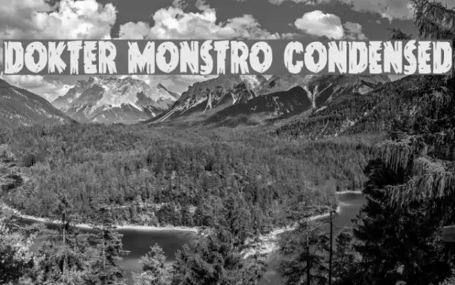 Dokter Monstro Condensed Font examples