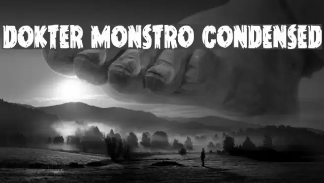 Dokter Monstro Condensed Font examples