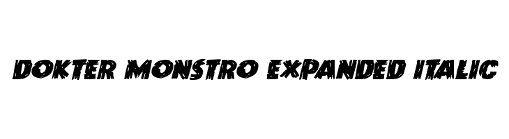 Dokter Monstro Expanded Italic  Frei Schriftart Herunterladen