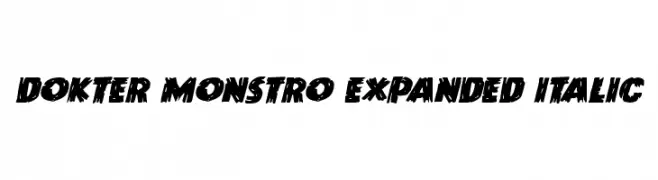Dokter Monstro Expanded Italic  Fuentes Gratis Descargar