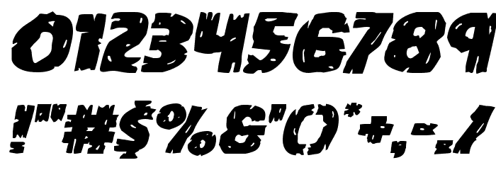 Dokter Monstro Expanded Italic Font OTHER CHARS