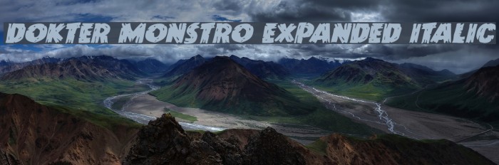 Dokter Monstro Expanded Italic Font examples