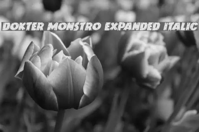 Dokter Monstro Expanded Italic Font examples