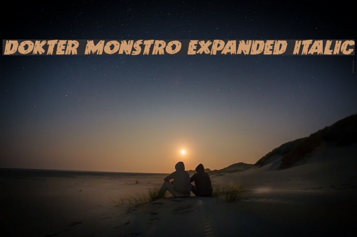 Dokter Monstro Expanded Italic Font examples
