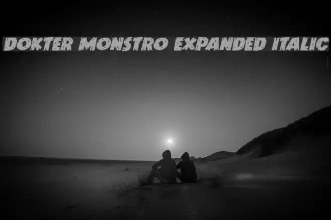 Dokter Monstro Expanded Italic Font examples