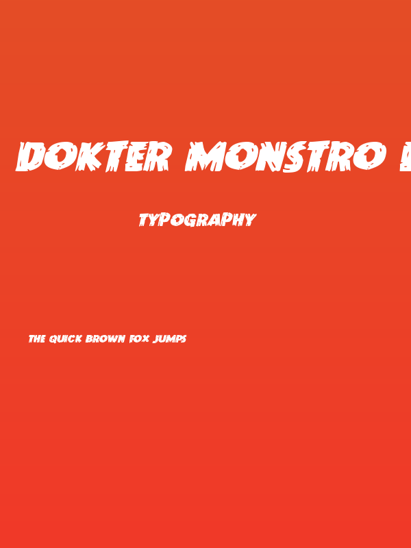 Dokter Monstro Expanded Italic Poster