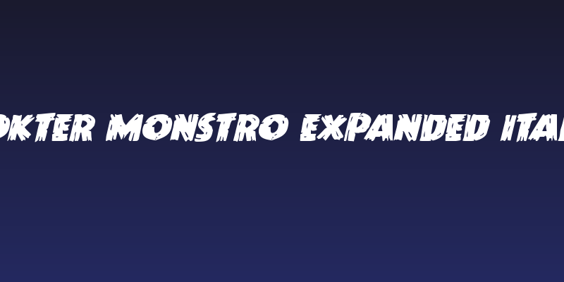 Dokter Monstro Expanded Italic Social Header