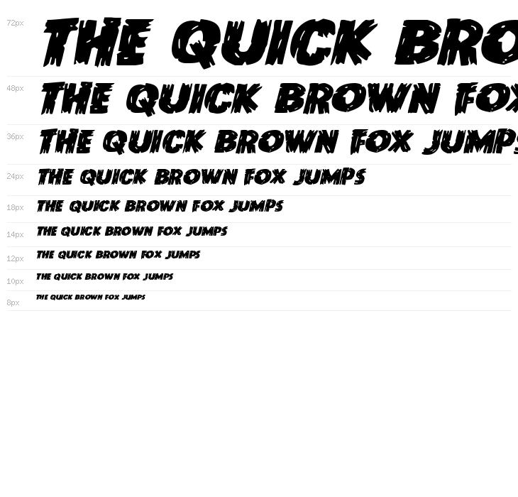 Dokter Monstro Expanded Italic Waterfall