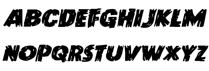 Dokter Monstro Expanded Italic Font LOWERCASE