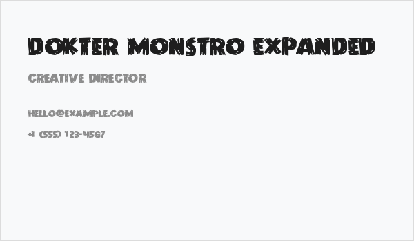 Dokter Monstro Expanded Business Card