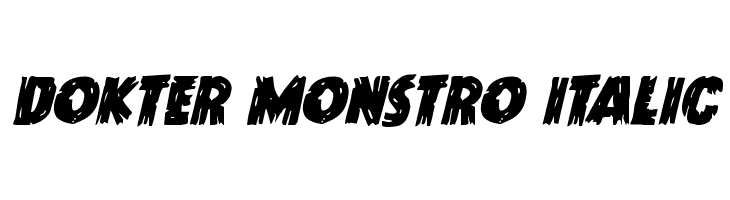 Dokter Monstro Italic  Frei Schriftart Herunterladen