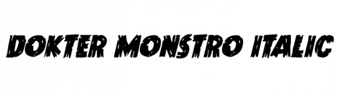 Dokter Monstro Italic  Fuentes Gratis Descargar