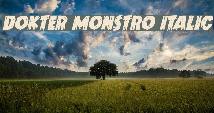 Dokter Monstro Italic Font examples