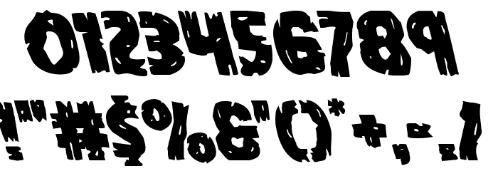 Dokter Monstro Leftalic Font OTHER CHARS