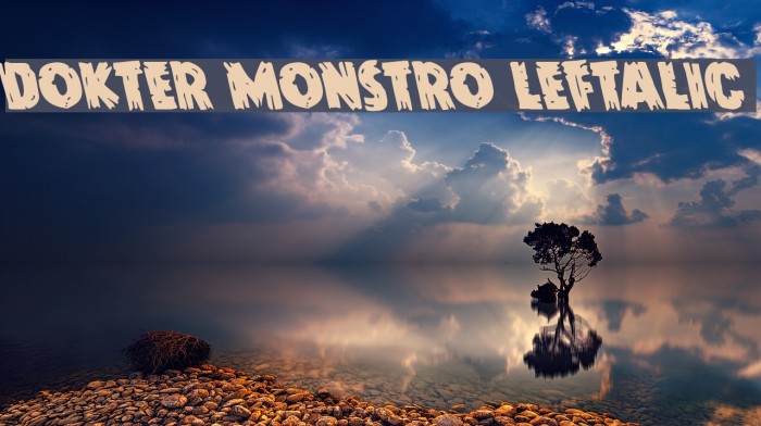 Dokter Monstro Leftalic Font examples