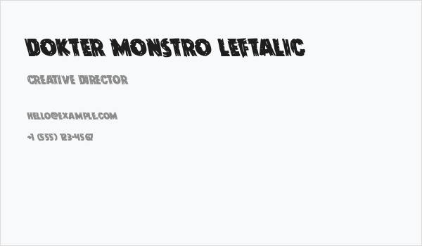 Dokter Monstro Leftalic Business Card