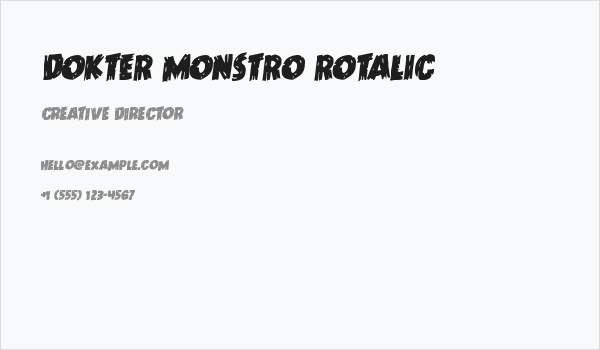 Dokter Monstro Rotalic Business Card