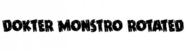 Dokter Monstro Rotated  Frei Schriftart Herunterladen