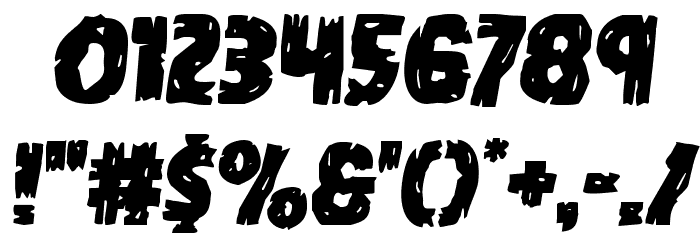 Dokter Monstro Semi-Italic Font OTHER CHARS